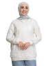 White Round Knit Pullover - Khotwh